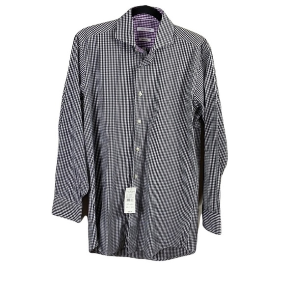 ISAAC Mizrahi New York Slim Fit Check Print 15 - Picture 1 of 8